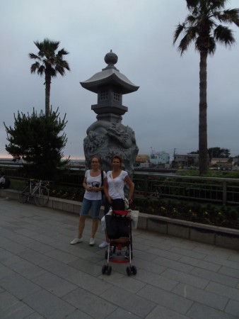 Enoshima felé vezető úton.